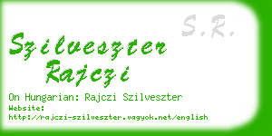 szilveszter rajczi business card